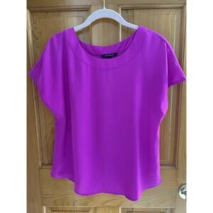 Banana Republic fuschia drop shoulder polyester blouse sz s